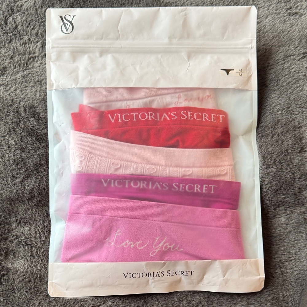 NEW Victoria's Secret Pink and Red Panty Collection - Medium